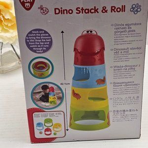 Kids Baby Toy Dino Stack & Roll Dinosaur Ball Colorful Green Yellow Blue Red